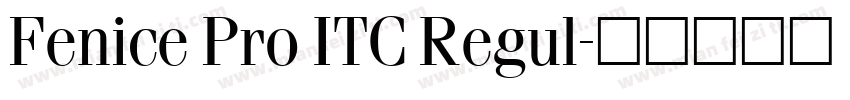 Fenice Pro ITC Regul字体转换